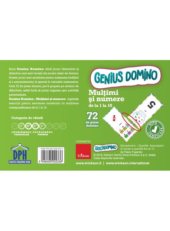 Copertă produs Genius domino: Cantități - Potrivirea numerelor și a cantităților p&acirc;nă la 10 - gallery big 2