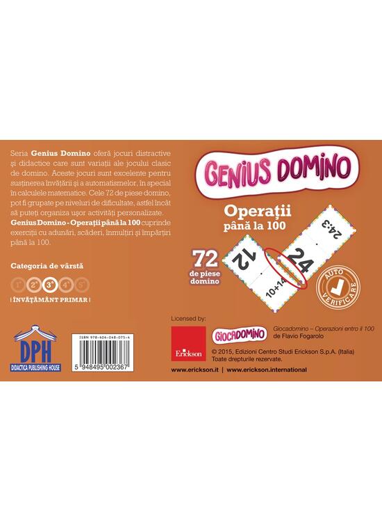Copertă produs Genius domino: Operații p&acirc;nă la 100 - gallery big 2