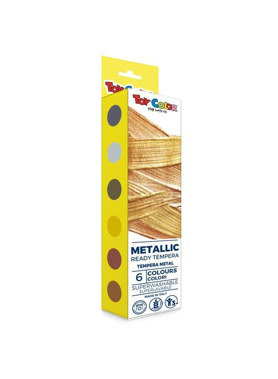 Copertă produs Tempera culori metalizate, 6 culori/set (25ml). Toy Color - gallery big 1