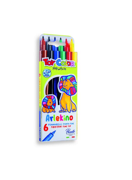 Copertă produs Carioci, 6 culori/set Arlekino. Toy Color - gallery big 1