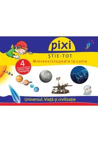 Copertă produs Pixi ştie-tot. Minienciclopedie la cutie: Universul. Viață și civilizație