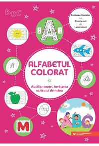 Copertă produs Alfabetul colorat. Auxiliar pentru &icirc;nvățarea scrisului de m&acirc;nă