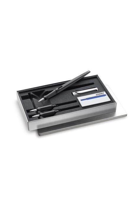 Copertă produs Set stilou caligrafic Lamy Joy Al 11 negru. V&acirc;rfuri 1.5 / 1.1 / 1.9 + patroane T10