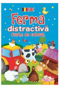 Copertă produs Ferma distractivă. Carte de colorat. Ediție bilingvă (Rom&acirc;nă - Engleză)
