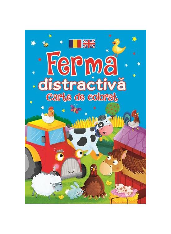 Copertă produs Ferma distractivă. Carte de colorat. Ediție bilingvă (Rom&acirc;nă - Engleză) - gallery big 1