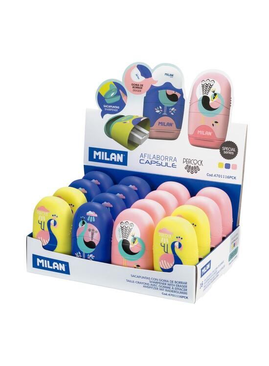 Copertă produs Ascuțitoare cu radieră Milan Capsule Peacock - 4701116PCK - gallery big 2