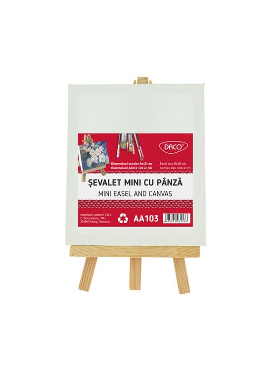 Copertă produs Mini Șevalet cu P&acirc;nză DACO, Șevalet 9x16 cm, P&acirc;nză 10x12 cm - gallery big 1