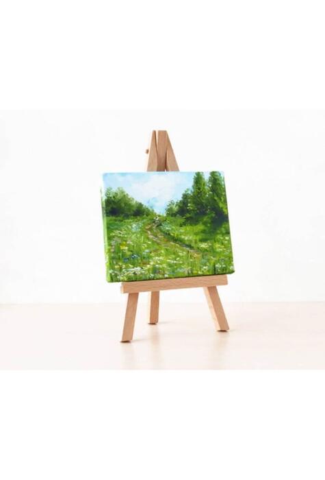 Mini Șevalet cu Pânză DACO, Șevalet 9x16 cm, Pânză 10x12 cm