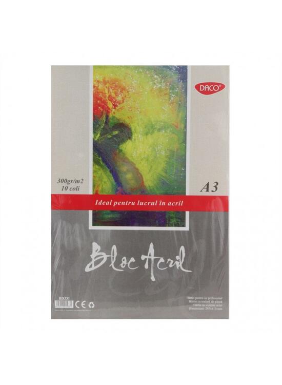Copertă produs Bloc Acril DACO A3 300g 10 file - BD331 - gallery big 1