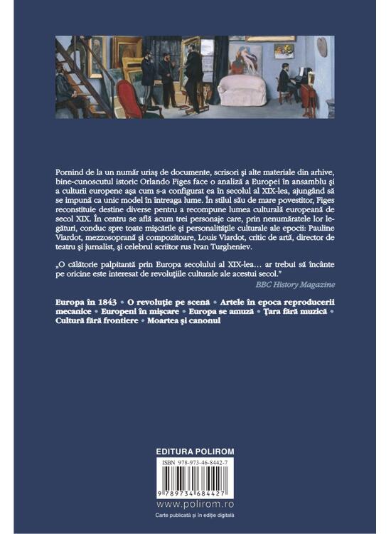 Copertă produs Europenii. Trei vieți și formarea unei culturi cosmopolite &icirc;n Europa secolului al XIX-lea - gallery big 2