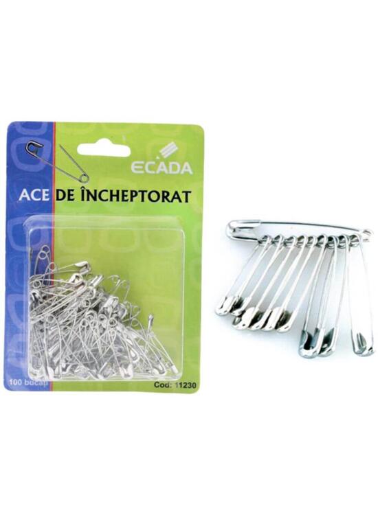 Copertă produs Ace de siguranță ECADA, 100 bucăți, 3 cm - gallery big 2