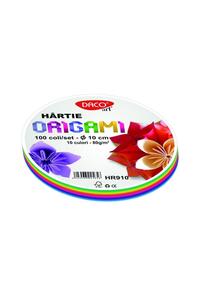 Copertă produs H&acirc;rtie pentru origami rotundă DACO 10 cm, 100/set - HR910