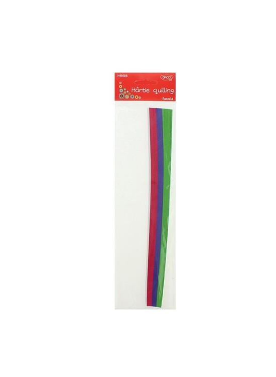 Copertă produs H&acirc;rtie pentru quilling Fucsia DACO 30x0.5cm 200/set  - HR906 - gallery big 1