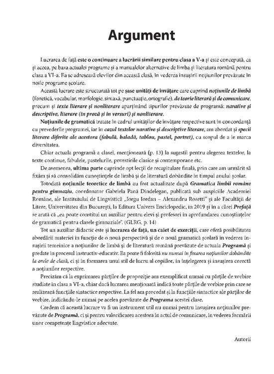 Copertă produs Limba și literatura rom&acirc;nă pentru clasa a VI-a - gallery big 4