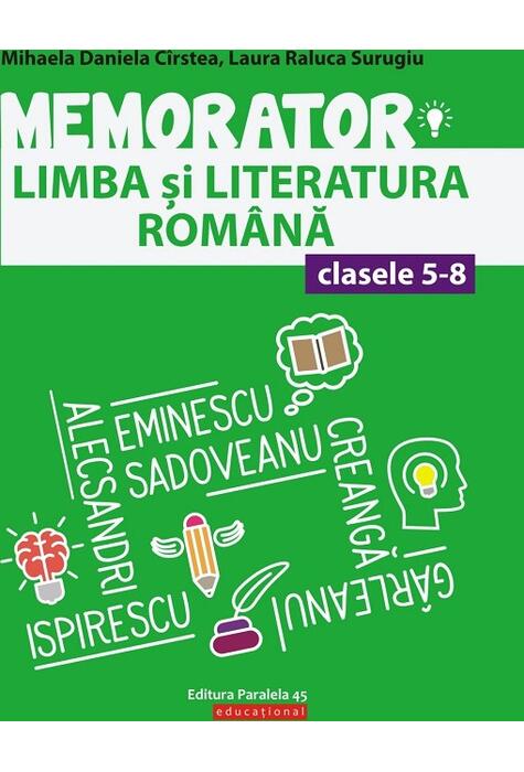 Copertă produs Memorator de limba și literatura rom&acirc;nă pentru clasele V-VIII