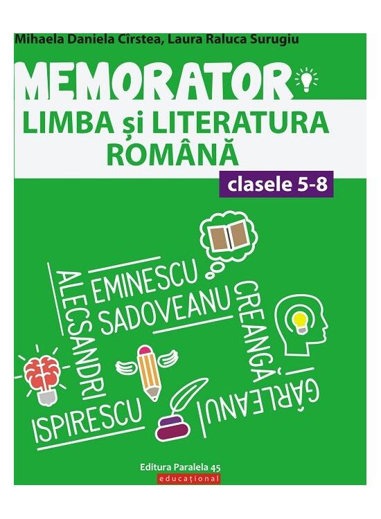 Copertă produs Memorator de limba și literatura rom&acirc;nă pentru clasele V-VIII - gallery big 1