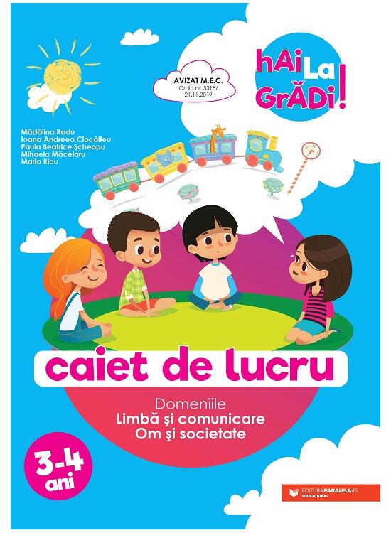Copertă produs Limbă și comunicare | Om și societate - caiet de lucru pentru 3-4 ani - gallery big 1