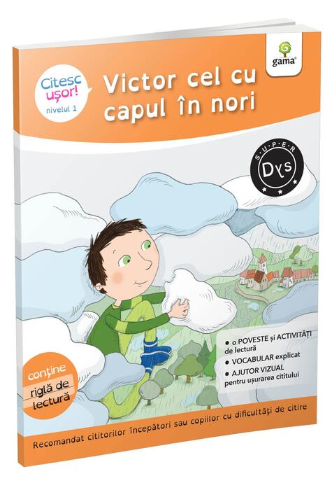 Copertă produs Victor cel cu capul &icirc;n nori (Citesc ușor, Nivel 1)