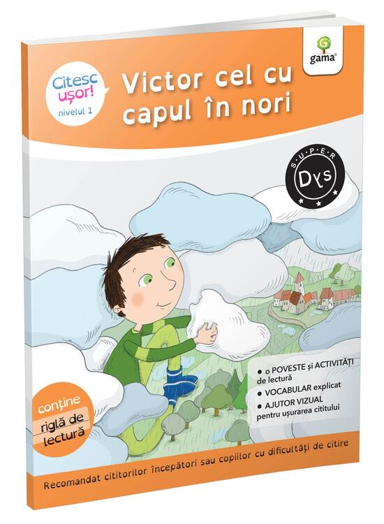 Copertă produs Victor cel cu capul &icirc;n nori (Citesc ușor, Nivel 1) - gallery big 1