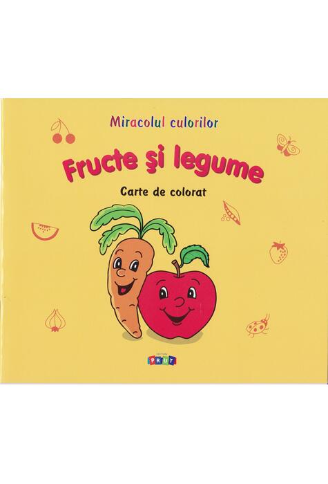 Copertă produs Fructe și legume. Carte de colorat