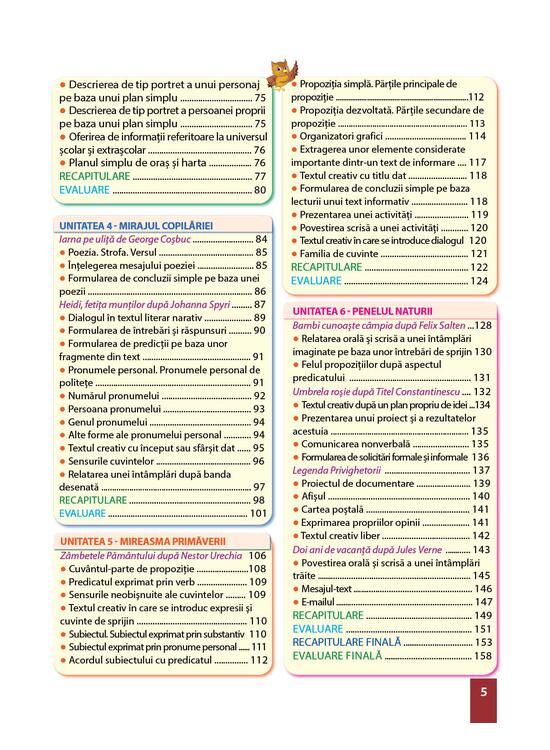Copertă produs Limba și literatura rom&acirc;nă - manual clasa a IV-a - gallery big 4