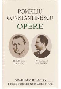 Copertă produs Pompiliu Constantinescu. Opere (Vol.III+IV)