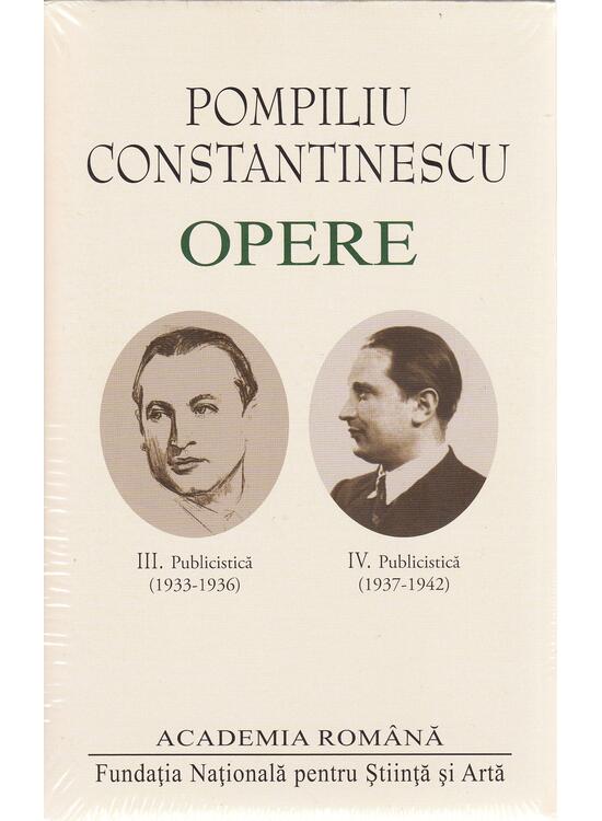 Copertă produs Pompiliu Constantinescu. Opere (Vol.III+IV) - gallery big 1