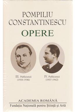 Copertă produs Pompiliu Constantinescu. Opere (Vol.III+IV)