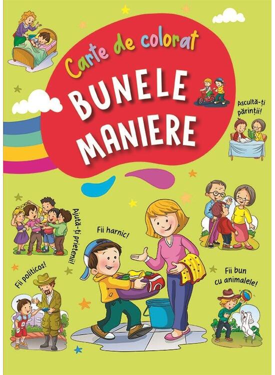Copertă produs Bunele maniere 2. Carte de colorat (verde) - gallery big 1