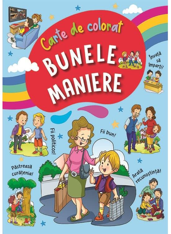 Copertă produs Bunele maniere 1. Carte de colorat (bleu) - gallery big 1
