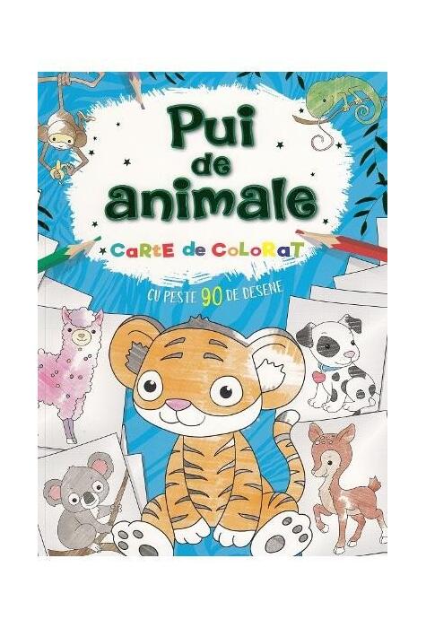 Copertă produs Pui de animale. Carte de colorat
