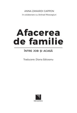 Copertă produs Afacerea de familie. &Icirc;ntre job și acasă