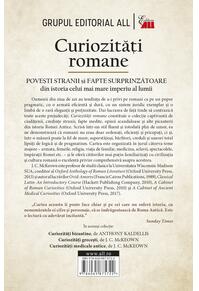 Copertă produs Curiozități romane - Povești stranii și fapte surprinzătoare din istoria celui mai mare imperiu al lumii