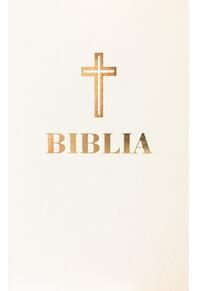 Copertă produs Biblia centenar (albă mare, aurie, piele ecologică)