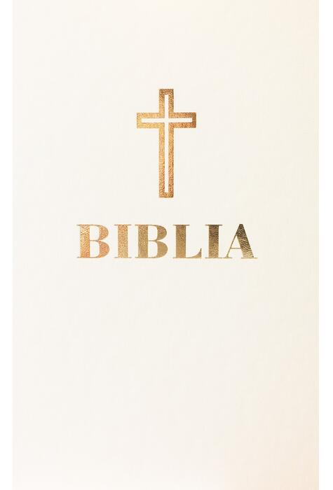 Copertă produs Biblia centenar (albă mare, aurie, piele ecologică)