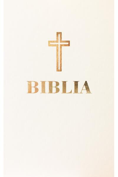 Biblia centenar (albă mare, aurie, piele ecologică)