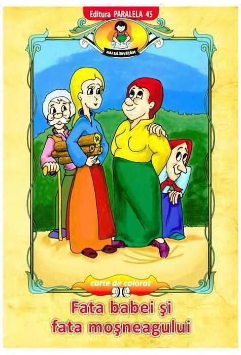 Copertă produs Fata babei și fata moșneagului - carte de colorat
