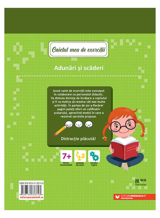 Copertă produs Caietul meu de exerciții. Adunări și scăderi. 7-8 ani - gallery big 2