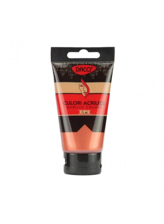 Copertă produs Culori acril 75 ml DACO, maro metalic - gallery big 1