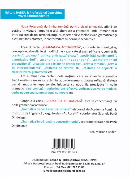 Copertă produs Limba Rom&acirc;nă - gramatica pentru elevi (Gramatică actualizată) - gallery big 2