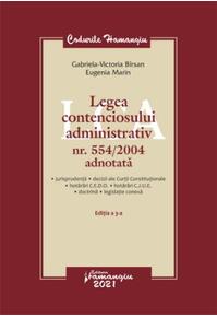 Copertă produs Legea contenciosului administrativ nr. 554/2004 adnotată