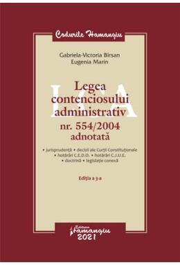 Copertă produs Legea contenciosului administrativ nr. 554/2004 adnotată