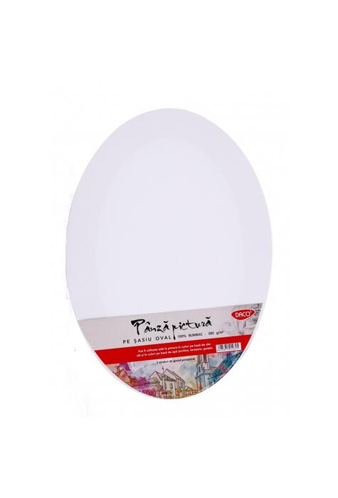 Copertă produs P&acirc;nză pictură pe șasiu oval DACO 35x50 cm