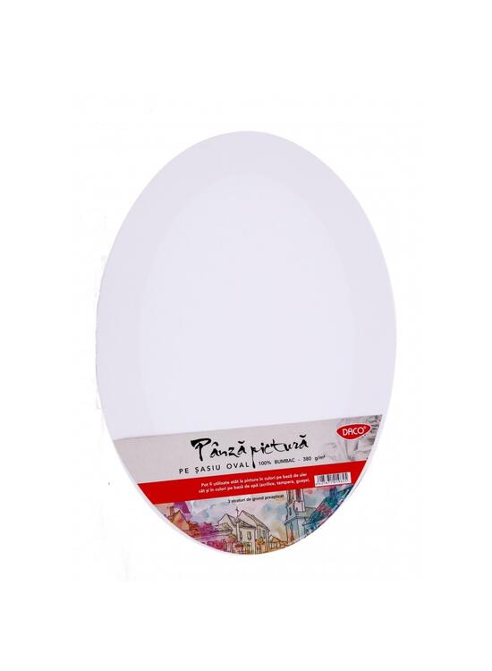 Copertă produs P&acirc;nză pictură pe șasiu oval DACO 35x50 cm - gallery big 1