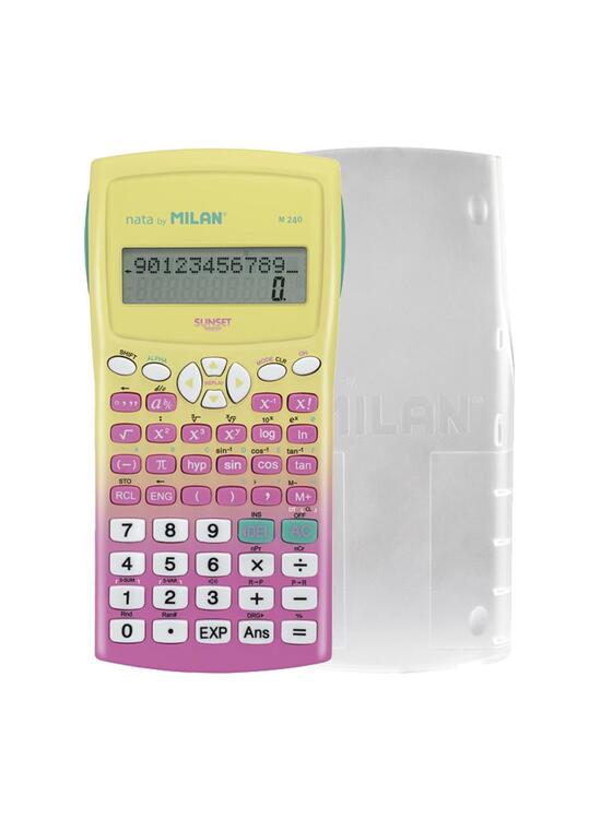 Copertă produs Calculator științific Milan Sunset M240, 10+2 cifre, roz - gallery big 2