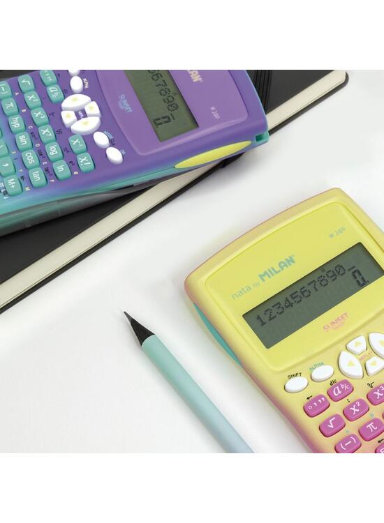 Copertă produs Calculator științific Milan Sunset M240, 10+2 cifre, roz - gallery big 3
