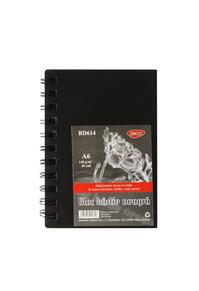 Copertă produs Bloc desen DACO A6 140g, 30 file, hârtie neagră - BD614