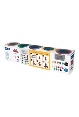 Copertă produs Plastilină ușoară Milan, 5 borcane x 142g, Glitter Soft Dough