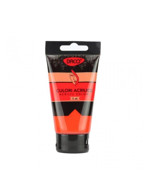 Copertă produs Culori acril 75 ml DACO, roșu vermilion - gallery big 1