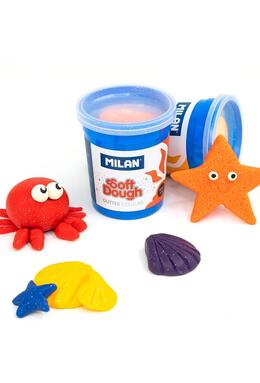 Copertă produs Plastilină ușoară Milan, 5 borcane x 142g, Glitter Soft Dough